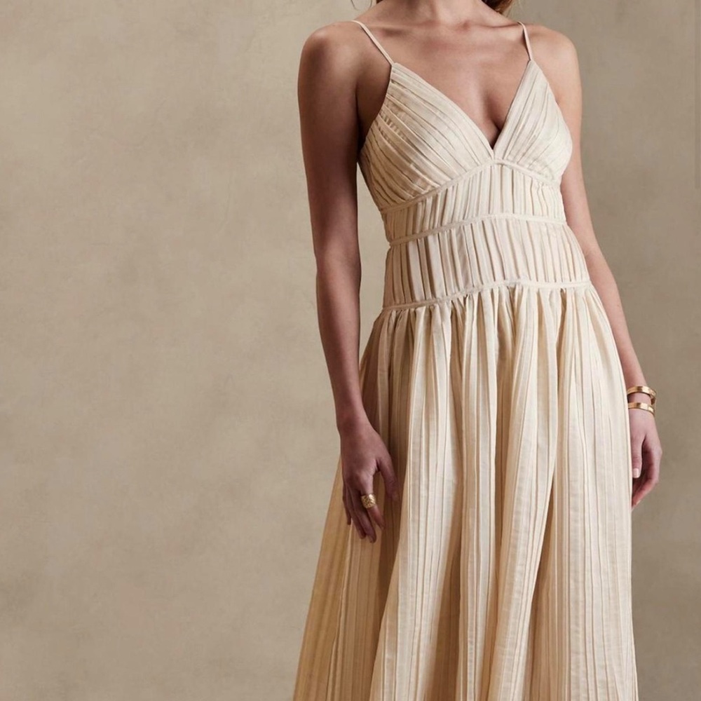 Banana Republic Jacqui Pleated Maxi Dress, size 0